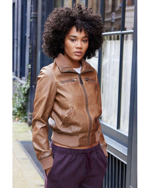 BDG Blue Ronnie Faux Leather Jacket