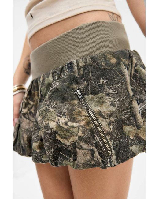【JADED LONDON】Woodland Camo Puffball Cargo Mini Skirt Woodland Camo Puffball Cargo Mini Skirt | Jaded London