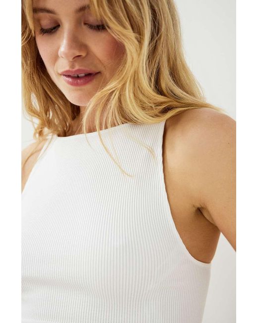 Out From Under White Ribbed Top