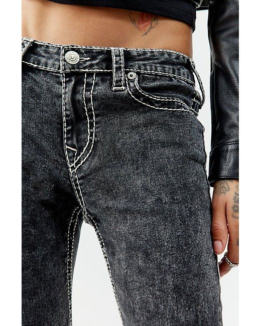 True Religion Black Joey Big T Vintage Low-Rise Flare Jean