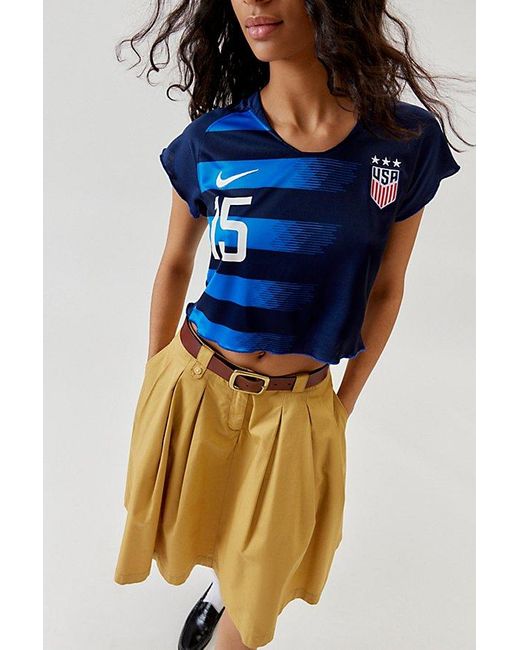 Urban Renewal Blue Remade Lettuce Edge Soccer Jersey Baby Tee