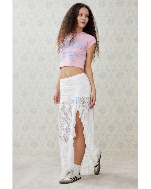 Kimchi Blue White Lace Maxi Skirt