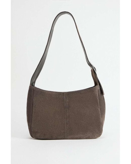 Urban Outfitters Brown Uo Square Suede Sling Bag