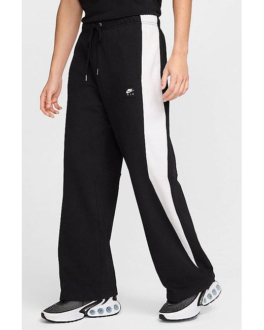 Nike Black Air Fleece Open Hem Sweatpant for men