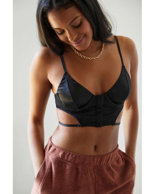 Out From Under Nebula Cutout Longline Bralette in Gray