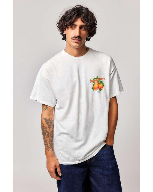 Urban Outfitters White Uo Orange County T-shirt for men