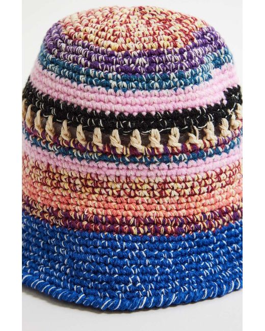 Urban Outfitters Blue Uo Twisted Yarn Bucket Hat