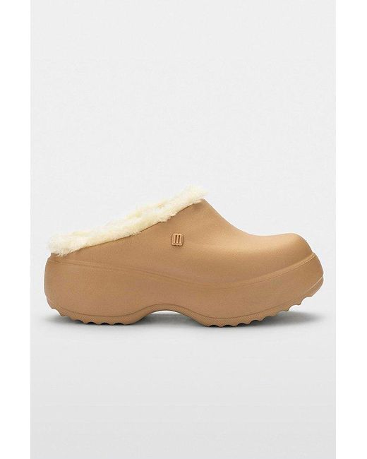 Melissa Natural Free Fluffy Platform Clog