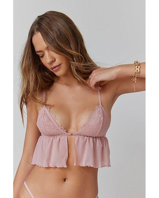 Out From Under Multicolor Christy Butterfly Kisses Cropped Babydoll Bralette