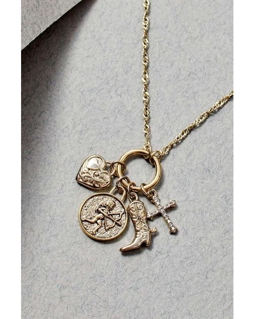 Silence + Noise Natural Silence + Noise Plated Multi-charm Pendant Necklace