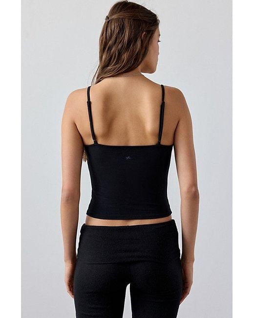 Out From Under Black Bec Plunging Surplice Cropped Cami