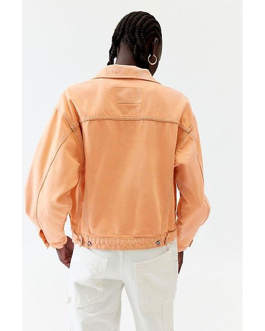 Urban Renewal Orange Remade Overdyed Y2K Denim Jacket