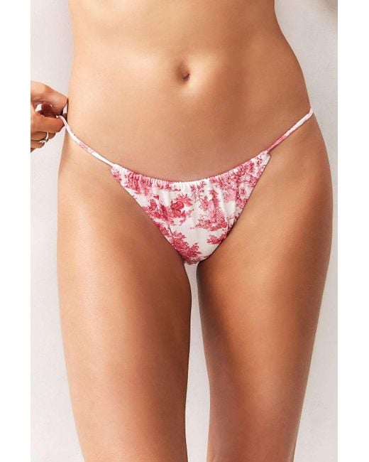 Out From Under Brown Toile Print Bikini Bottoms