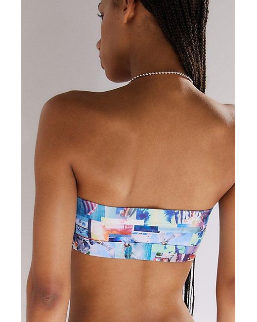 Out From Under Multicolor Surf'Up Bandeau Bikini Top