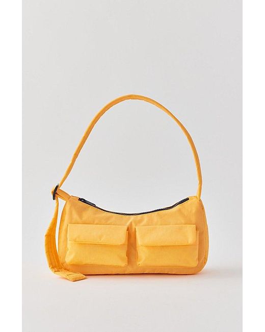 Baggu Yellow Cargo Nylon Shoulder Bag