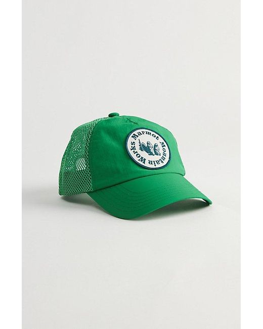 Marmot Green Alpine Soft Mesh Trucker Hat for men