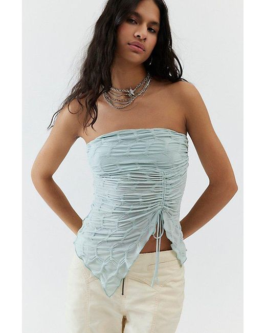 Silence + Noise Gray Remy Textured Tube Top