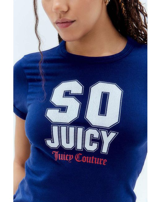 Juicy Couture Blue Uo Exclusive So Juicy Ringer T-shirt