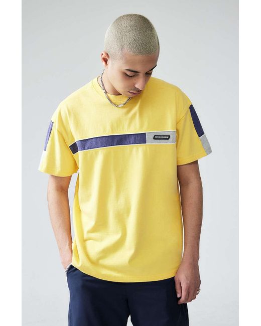 iets frans Yellow Panel T-shirt for men
