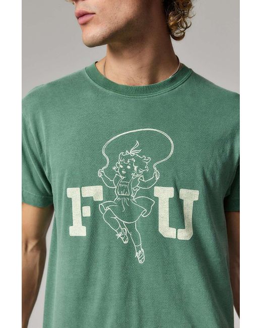 Urban Outfitters Uo Green Fu T-shirt for men