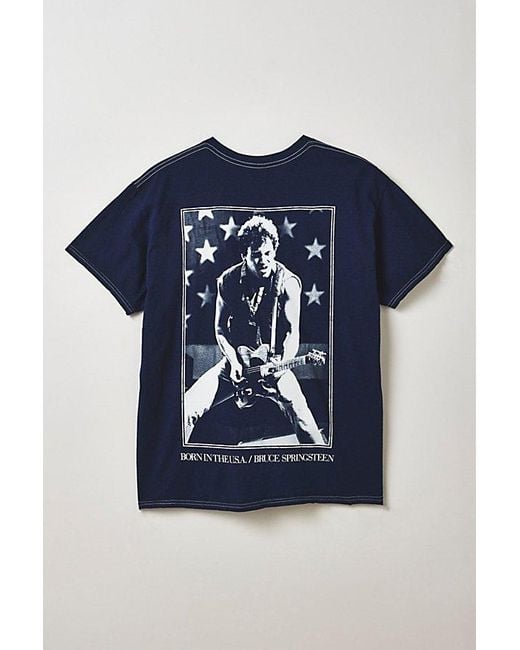 Urban Outfitters Blue Bruce Springsteen 78 Tour Graphic Tee for men