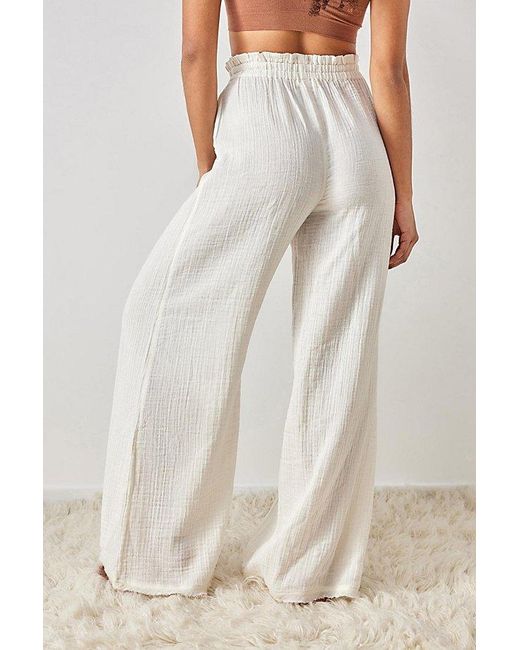 Out From Under White Cotton Gauze Lounge Pants