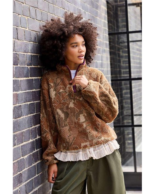 BDG Brown Camo Fleece