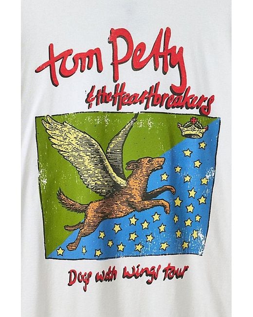 Urban Outfitters Gray Tom Petty & The Heartbreakers Dogs With Wings Tour Graphic Tee for men