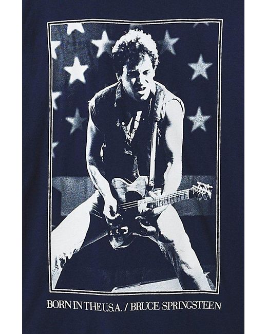 Urban Outfitters Blue Bruce Springsteen 78 Tour Graphic Tee for men