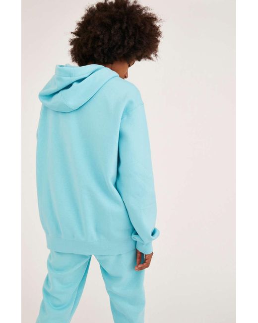 Nike Swoosh Fleece Hoodie Sweatshirt in Blue | Lyst
