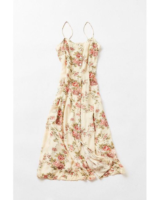 Urban Outfitters Multicolor Vintage '90s Floral Button-down Maxi Dress