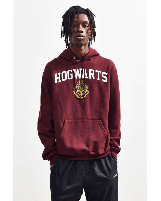 Champion Red Hogwarts Hoodie Sweatshirt for men