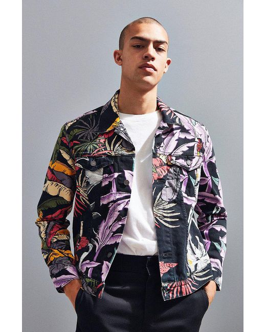 Levi's Levi's Island Party Printed Trucker Jacket in Black for Men | Lyst