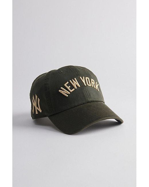 Mitchell & Ness Green Mlb New York Yankees Leather Dad Hat for men