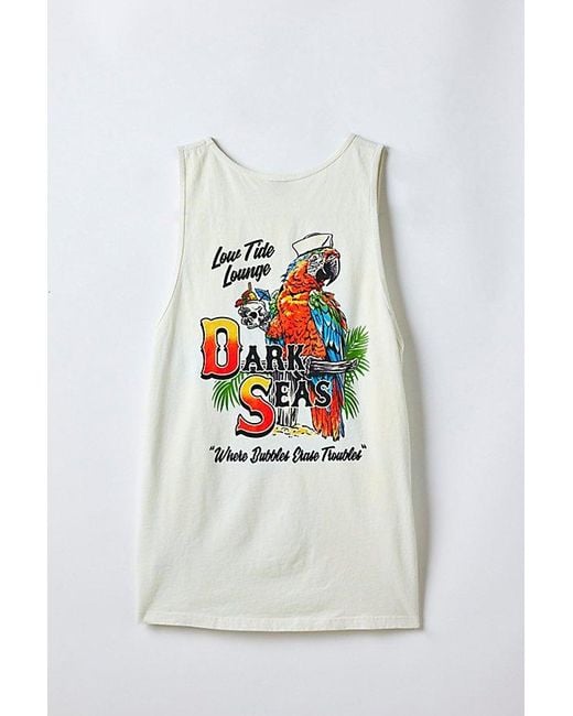 Dark Seas White Key West Graphic Tank Top for men