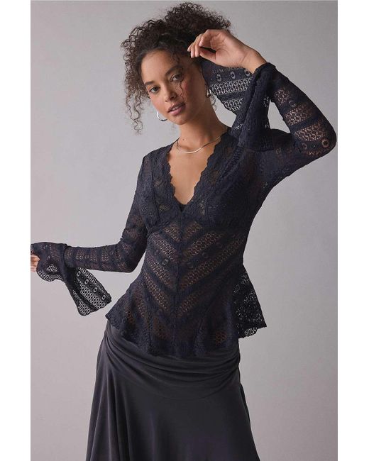 Kimchi Blue Black Irene Blouse