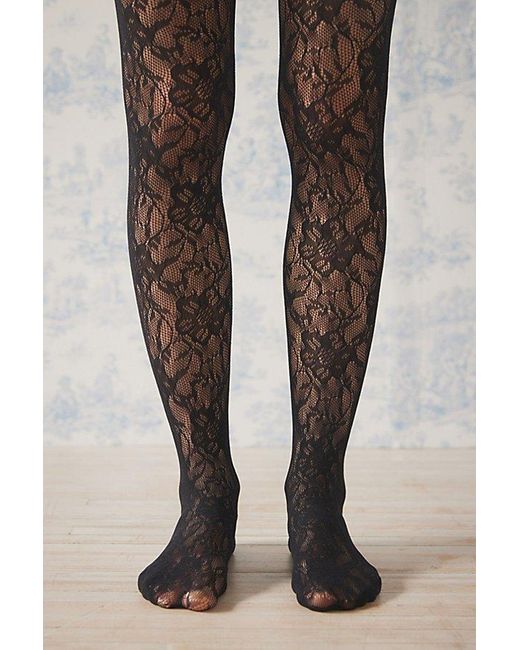 Urban Outfitters Black Maude Lace Tight
