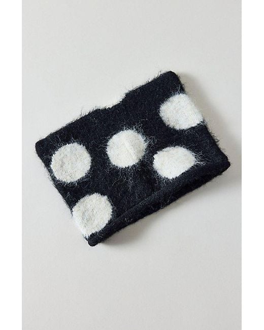 Urban Outfitters Blue Mylo Polka Dot Pattern Beanie