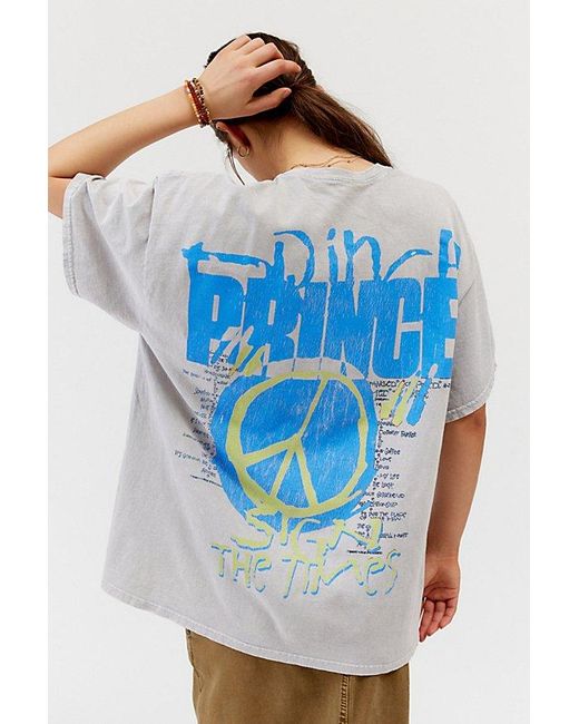 Urban Outfitters Blue Prince Sign O' The Times T-Shirt Dress