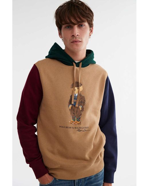 Polo Ralph Lauren Brown Heritage Bear Hoodie Sweatshirt for men