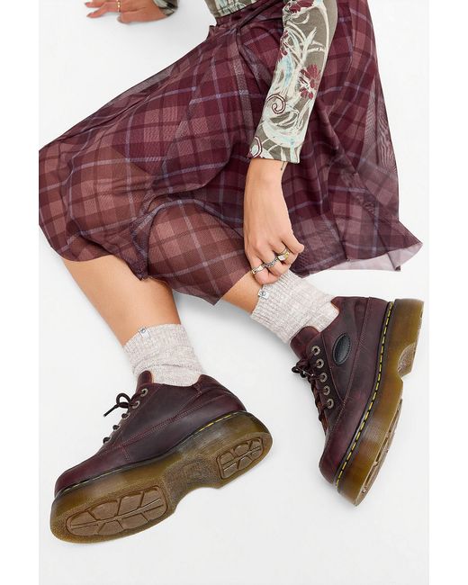 Dr. Martens Red Burgundy Buzz 5-eye Shoes Uk 4 At Urban Outfitters