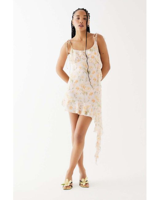 Urban Outfitters White Kiss The Sky Bowery Floral Mini Dress