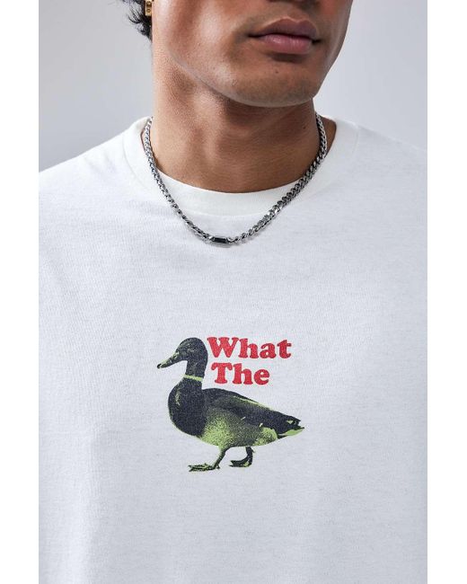 Urban Outfitters White Uo What The Duck T-shirt for men