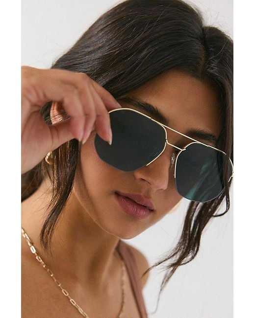 Urban Outfitters Black Cole Metal Aviator Sunglasses