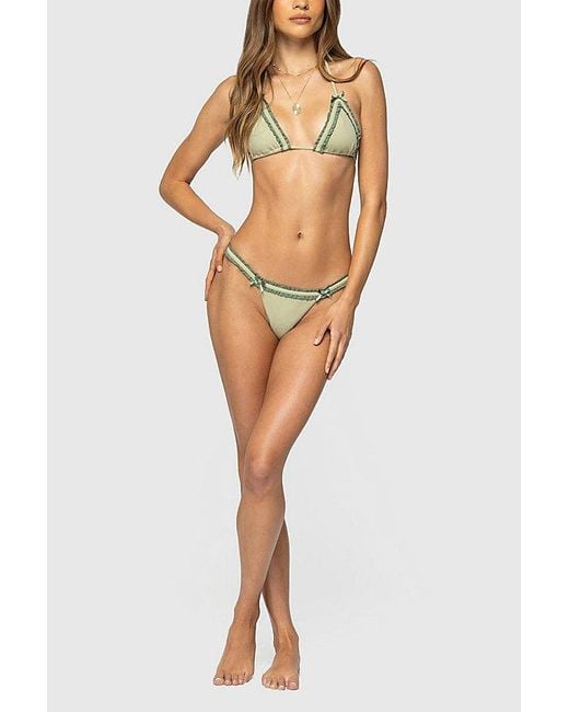 Edikted Green Mandy Triangle Bikini Top
