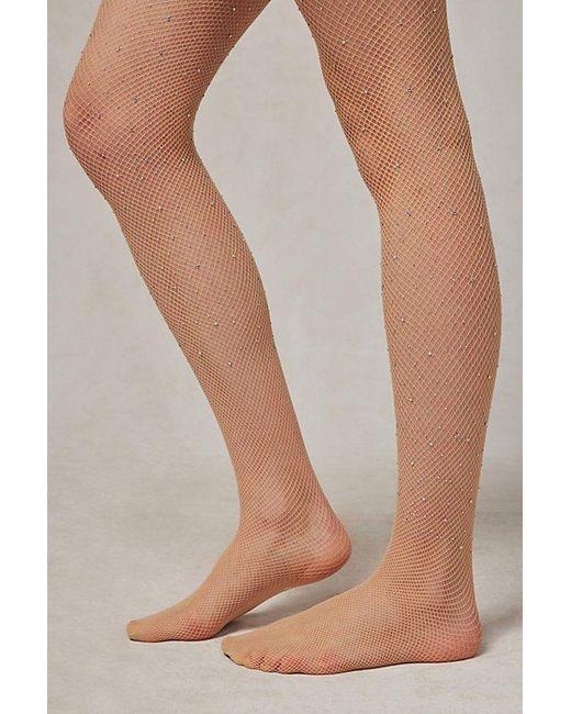 Urban Outfitters Blue Uo Gem Fishnet Tights
