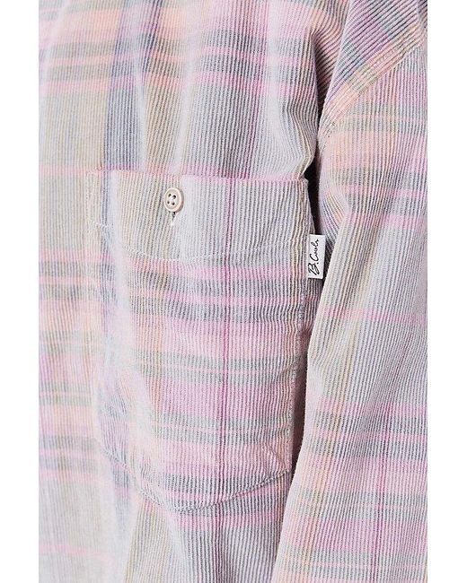 Barney Cools Multicolor Cabin 2.0 Recycled Cotton Corduroy Plaid Shirt Top for men