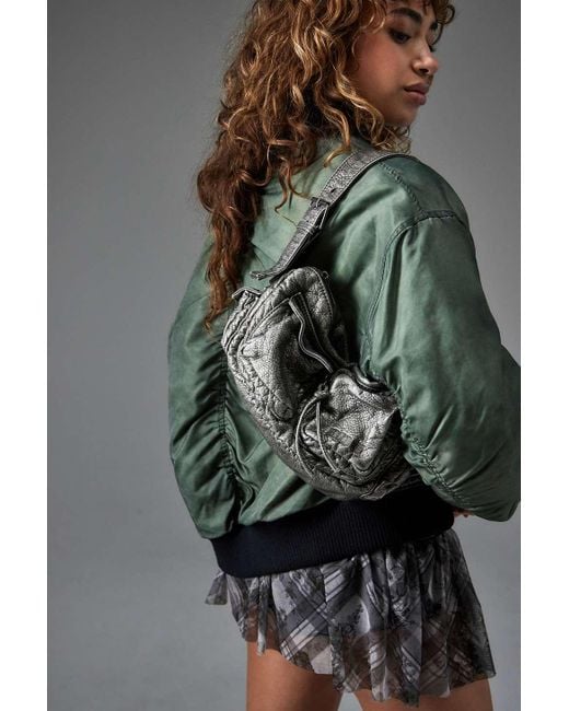 BDG Gray Amelia Faux Leather Pocket Bag