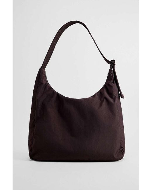 Baggu Black Brown Nylon Shoulder Bag