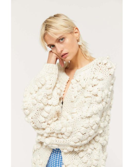 Urban Outfitters Natural Uo All Hearts Bauble Cardigan